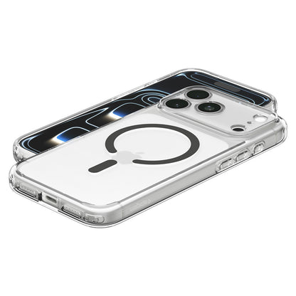 MagSafe pouzdro pro Apple iPhone 18 Pro / 17 Pro, Spigen, Ultra Hybrid, Šedá průhledná ACS12156