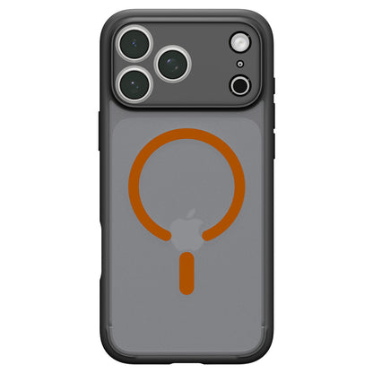 MagSafe pouzdro pro Apple iPhone 18 Pro / 17 Pro, Spigen, Ultra Hybrid, Černá Oranžová Matná ACS12162