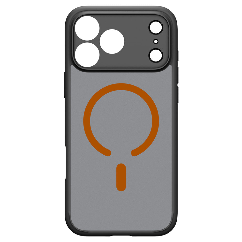 MagSafe pouzdro pro Apple iPhone 18 Pro / 17 Pro, Spigen, Ultra Hybrid, Černá Oranžová Matná ACS12162