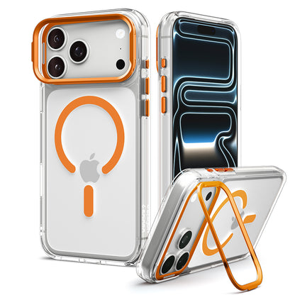 MagSafe Case for Apple iPhone 18 Pro / 17 Pro, Spigen, Ultra Hybrid Optik S, Transparent Orange ACS11923