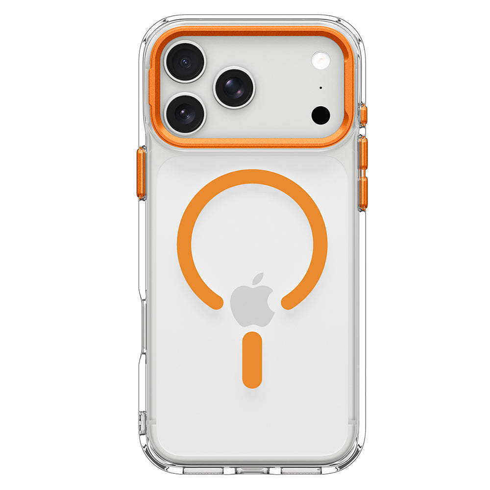 MagSafe Case for Apple iPhone 18 Pro / 17 Pro, Spigen, Ultra Hybrid Optik S, Transparent Orange ACS11923