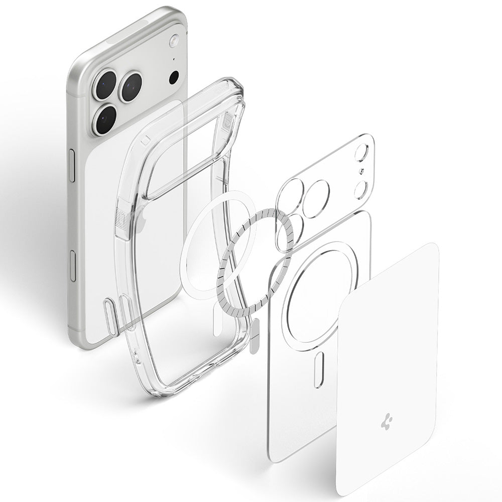 MagSafe pouzdro pro Apple iPhone 18 Pro / 17 Pro, Spigen, Ultra Hybrid T, bílé ACS12169