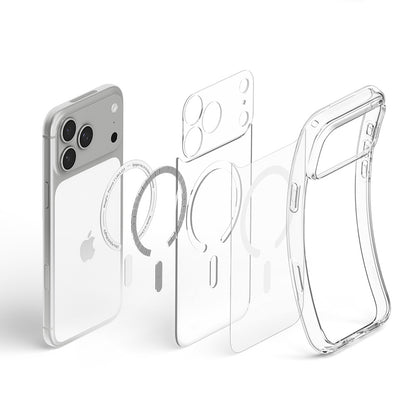 MagSafe pouzdro pro Apple iPhone 18 Pro / 17 Pro, Spigen, Ultra Hybrid, Průhledná bílá ACS12155