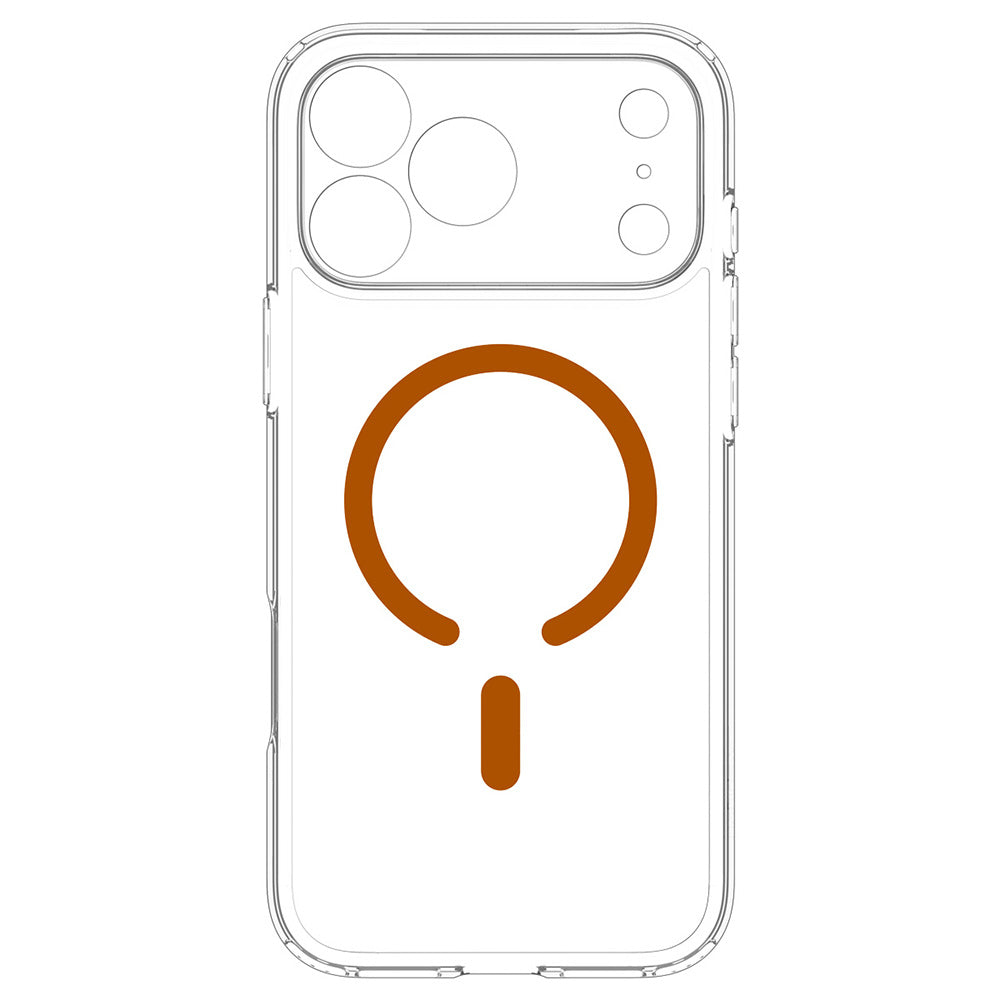 MagSafe pouzdro pro Apple iPhone 18 Pro / 17 Pro, Spigen, Ultra Hybrid, Průhledně oranžové ACS12159