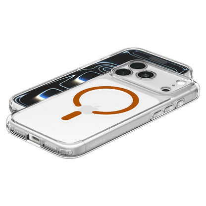 MagSafe pouzdro pro Apple iPhone 18 Pro / 17 Pro, Spigen, Ultra Hybrid, Průhledně oranžové ACS12159