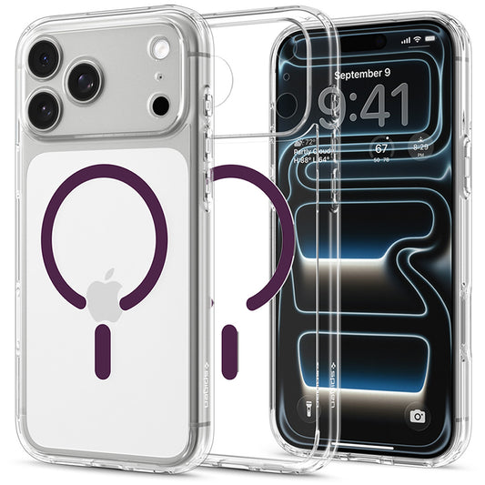 Pouzdro MagSafe pro Apple iPhone 18 Pro / 17 Pro, Spigen, Ultra Hybrid, průhledné vínové ACS12335