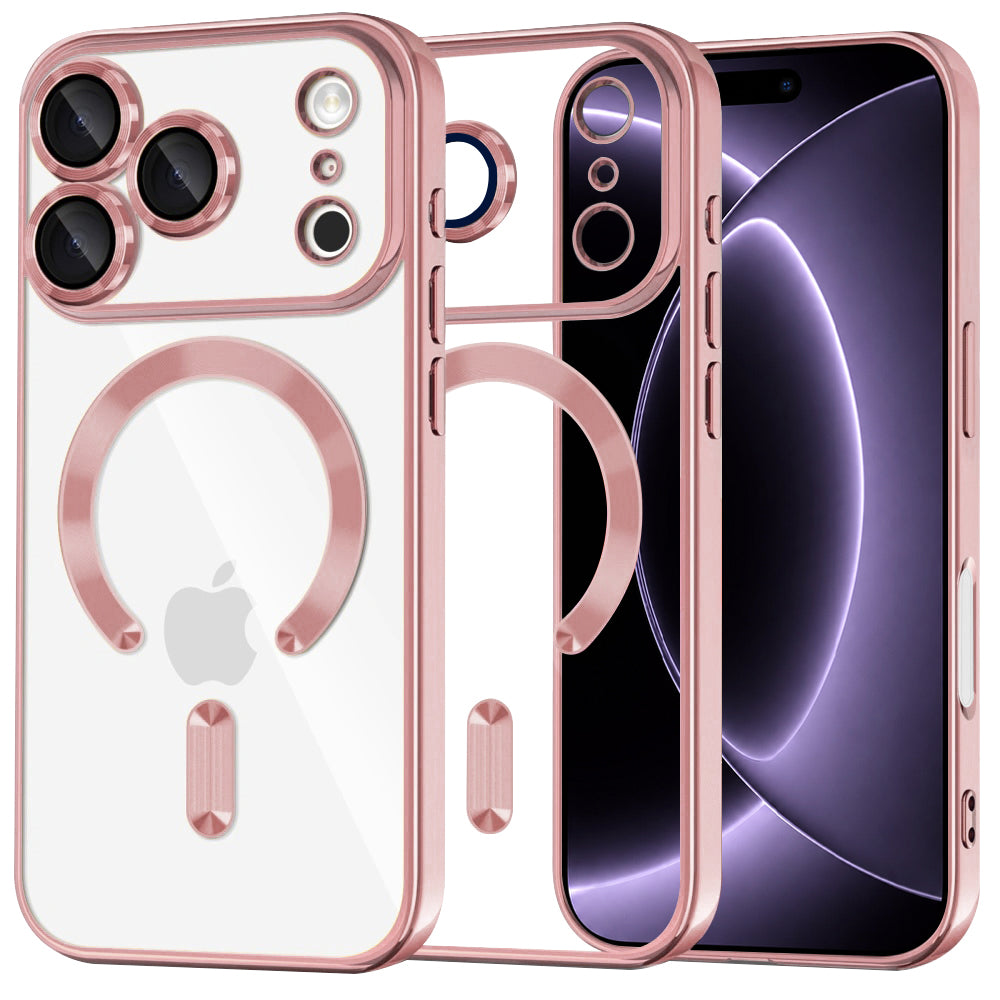MagSafe pouzdro pro Apple iPhone 18 Pro / 17 Pro, Techsuit, Luxury Crystal, Růžové