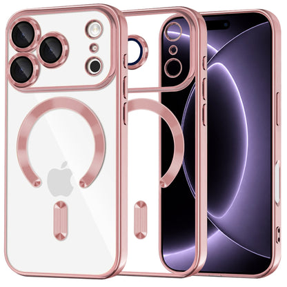 MagSafe pouzdro pro Apple iPhone 18 Pro / 17 Pro, Techsuit, Luxury Crystal, Růžové