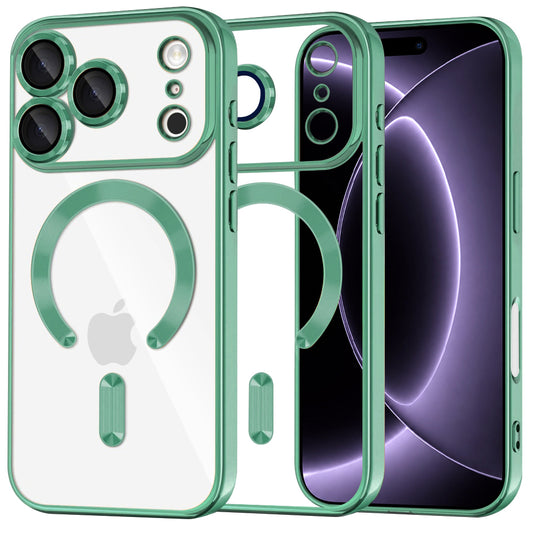 MagSafe pouzdro pro Apple iPhone 18 Pro / 17 Pro, Techsuit, Luxury Crystal, Světle zelené