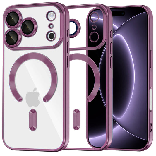 MagSafe pouzdro pro Apple iPhone 18 Pro / 17 Pro, Techsuit, Luxury Crystal, Tmavě vínová