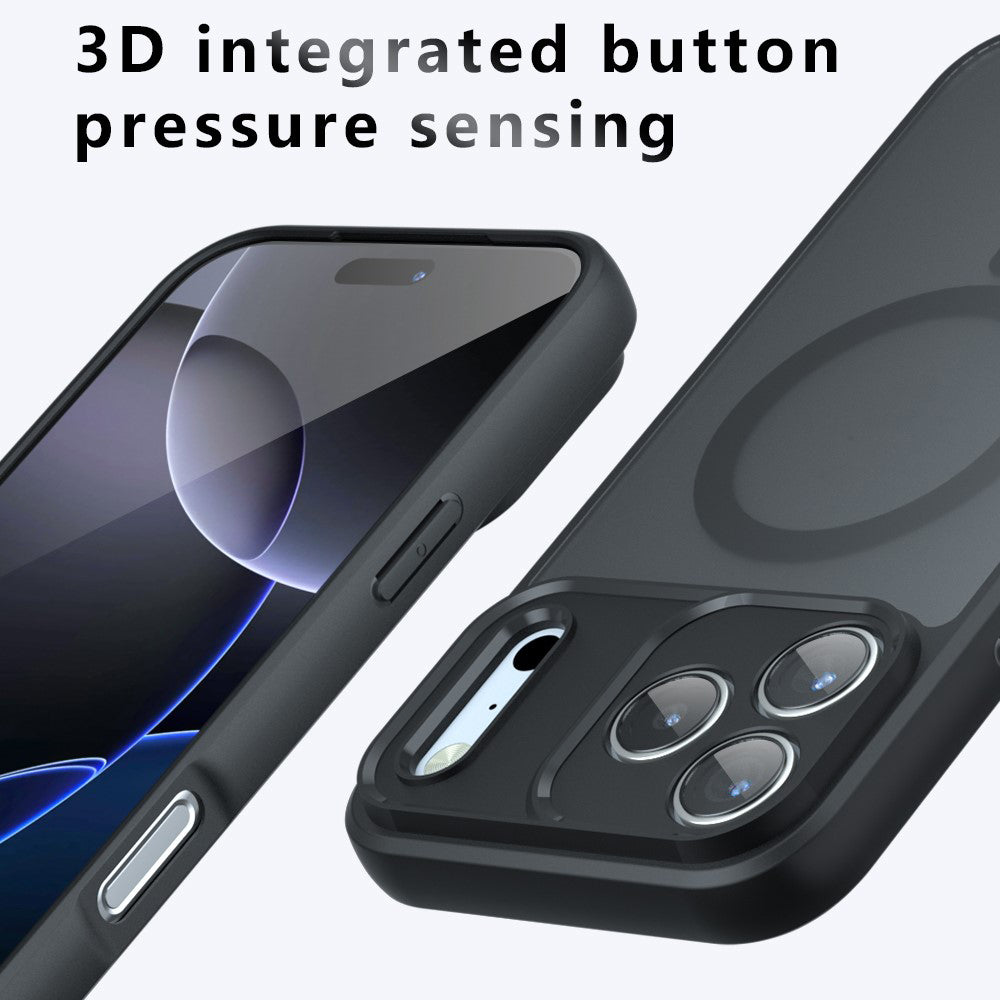 MagSafe pouzdro pro Apple iPhone 18 Pro / 17 Pro, Techsuit, PureFrost, Černá saténová