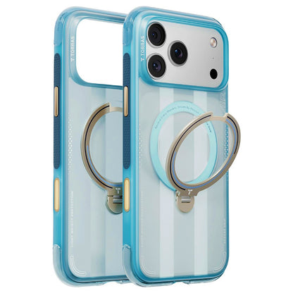 MagSafe Case for Apple iPhone 18 Pro / 17 Pro, Torras, Ostand Q3 Air Football, Blue
