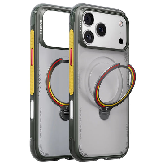 MagSafe pouzdro pro Apple iPhone 18 Pro / 17 Pro, Torras, Ostand Q3 Air Football, Šedá