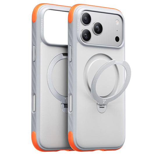 MagSafe pouzdro pro Apple iPhone 18 Pro / 17 Pro, Torras, Ostand Q3 Rugged, bílé