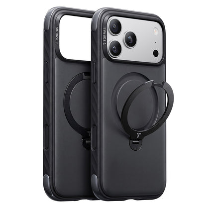 MagSafe pouzdro pro Apple iPhone 18 Pro / 17 Pro, Torras, Ostand Q3 Rugged, černé