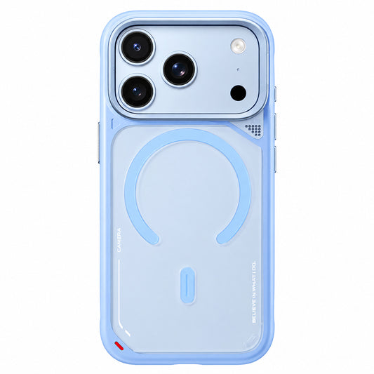 Pouzdro MagSafe pro Apple iPhone 18 Pro Max / 17 Pro Max, Blueo, stojánek s odvodem tepla, saténově modré