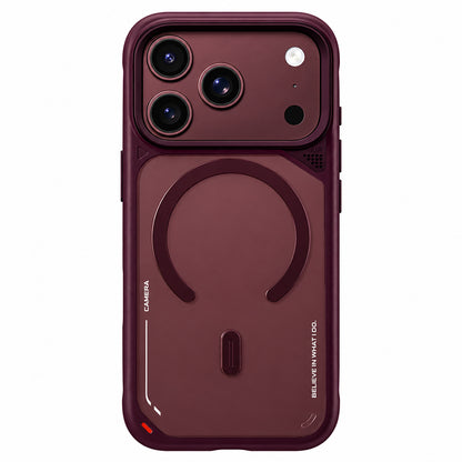 Pouzdro MagSafe pro Apple iPhone 18 Pro Max / 17 Pro Max, Blueo, stojánek s odvodem tepla, saténově vínové