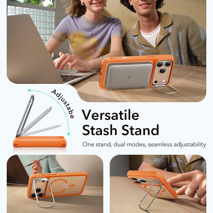 MagSafe pouzdro pro Apple iPhone 18 Pro Max / 17 Pro Max, ESR, Classic Hybrid Kickstand, Saténově oranžové