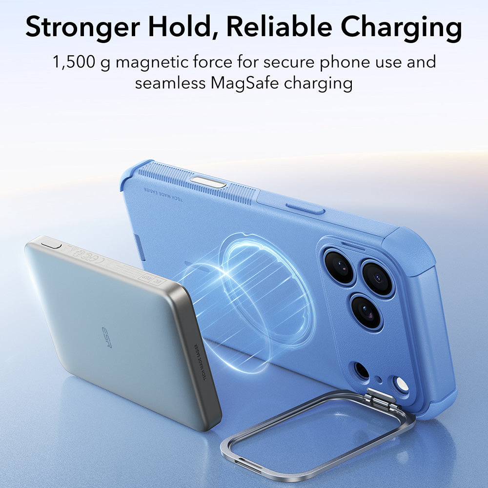MagSafe pouzdro pro Apple iPhone 18 Pro Max / 17 Pro Max, ESR, Cyber Armor Kickstand, modré