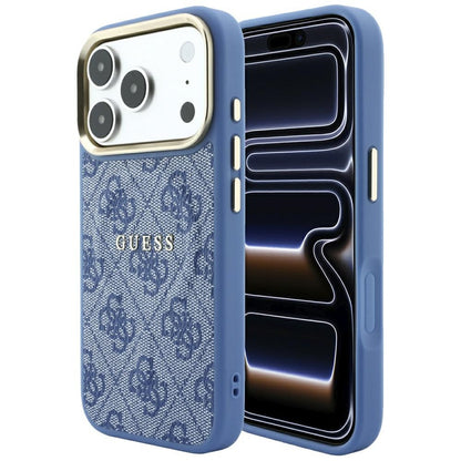 MagSafe pouzdro pro Apple iPhone 18 Pro Max / 17 Pro Max, Guess, 4G Embossed Classic, Modrá