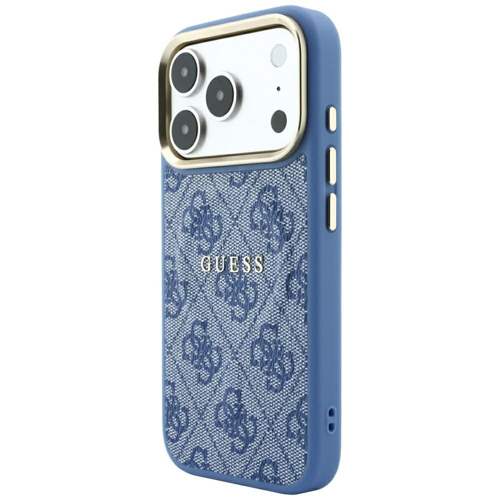 MagSafe pouzdro pro Apple iPhone 18 Pro Max / 17 Pro Max, Guess, 4G Embossed Classic, Modrá