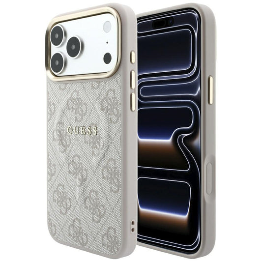 MagSafe pouzdro pro Apple iPhone 18 Pro Max / 17 Pro Max, Guess, 4G Embossed Classic, Růžové