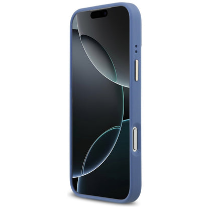 MagSafe Case for Apple iPhone 18 Pro Max / 17 Pro Max, Guess, 4G Strass Logo, Blue