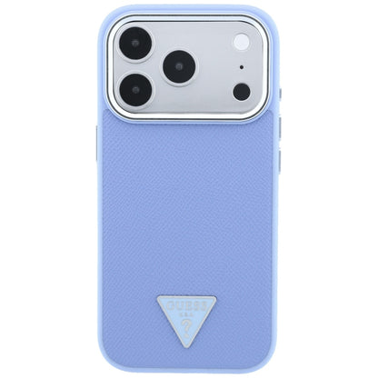 MagSafe pouzdro pro Apple iPhone 18 Pro Max / 17 Pro Max, Guess, Grained Triangle Logo, Bleu