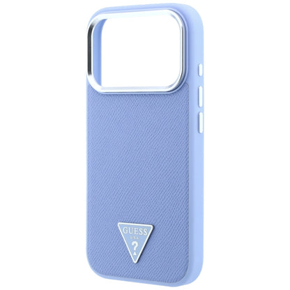 MagSafe pouzdro pro Apple iPhone 18 Pro Max / 17 Pro Max, Guess, Grained Triangle Logo, Bleu