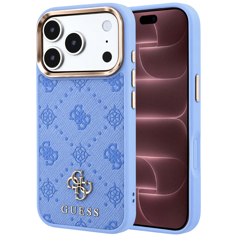 MagSafe pouzdro pro Apple iPhone 18 Pro Max / 17 Pro Max, Guess, Peony 4G Small Logo, Bleu