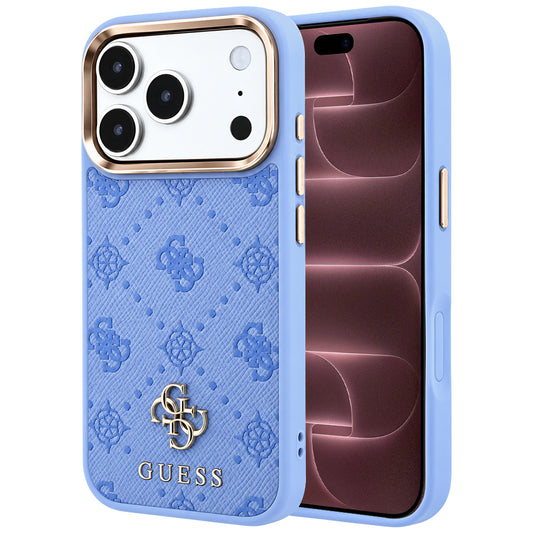 MagSafe pouzdro pro Apple iPhone 18 Pro Max / 17 Pro Max, Guess, Peony 4G Small Logo, Bleu