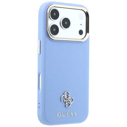MagSafe pouzdro pro Apple iPhone 18 Pro Max / 17 Pro Max, Guess, Saffiano Small 4G Classic, Bleu
