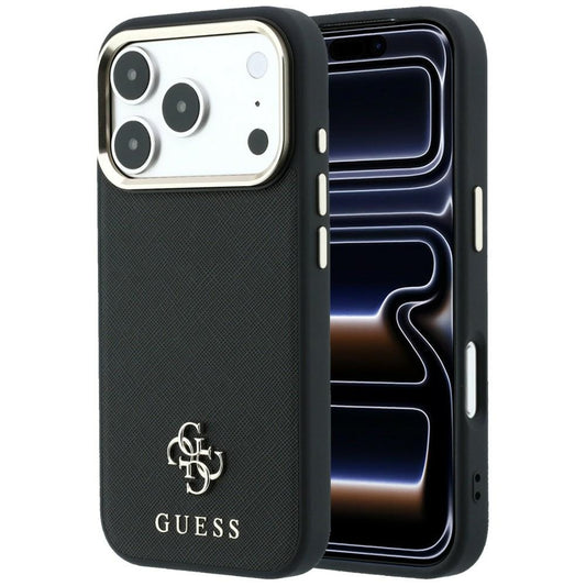 MagSafe pouzdro pro Apple iPhone 18 Pro Max / 17 Pro Max, Guess, Saffiano Small 4G Classic, černé