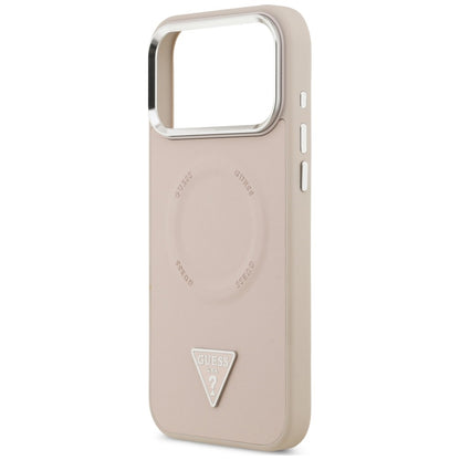 MagSafe Case for Apple iPhone 18 Pro Max / 17 Pro Max, Guess, Triangle Logo, Pink