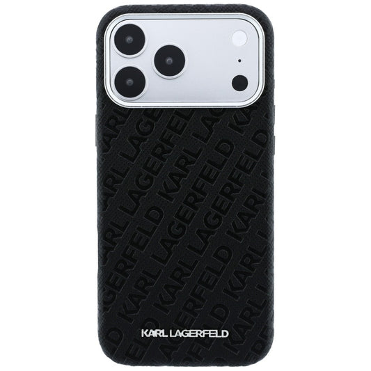 MagSafe pouzdro pro Apple iPhone 18 Pro Max / 17 Pro Max, Karl Lagerfeld, Ražené kovové logo, Černé