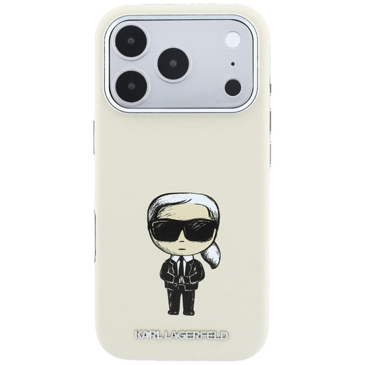 MagSafe pouzdro pro Apple iPhone 18 Pro Max / 17 Pro Max, Karl Lagerfeld, Ikonik Sketch, Béžová