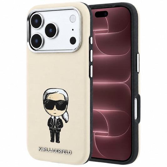 MagSafe pouzdro pro Apple iPhone 18 Pro Max / 17 Pro Max, Karl Lagerfeld, Ikonik Sketch, Béžová