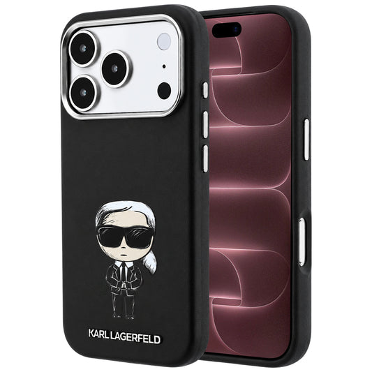 MagSafe pouzdro pro Apple iPhone 18 Pro Max / 17 Pro Max, Karl Lagerfeld, Ikonik Sketch, černé