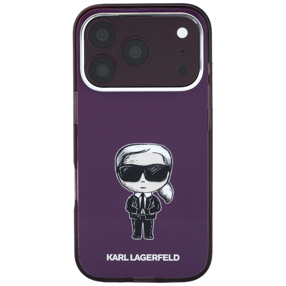MagSafe pouzdro pro Apple iPhone 18 Pro Max / 17 Pro Max, Karl Lagerfeld, IML Ikonik Sketch Print, Tmavě červená