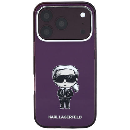 MagSafe pouzdro pro Apple iPhone 18 Pro Max / 17 Pro Max, Karl Lagerfeld, IML Ikonik Sketch Print, Tmavě červená