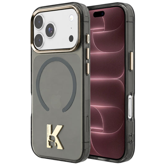 Pouzdro MagSafe pro Apple iPhone 18 Pro Max / 17 Pro Max, Karl Lagerfeld, IML Karl Head Logo, černé