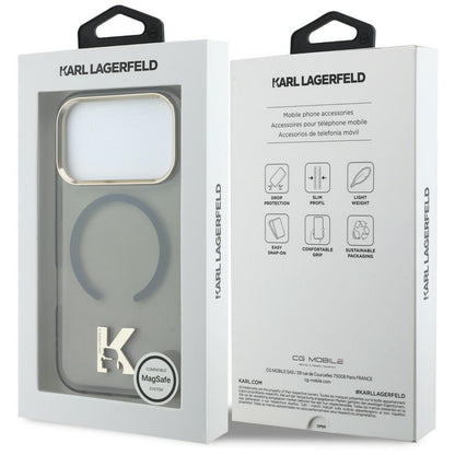 MagSafe Case for Apple iPhone 18 Pro Max / 17 Pro Max, Karl Lagerfeld, IML Karl Head Logo, Black