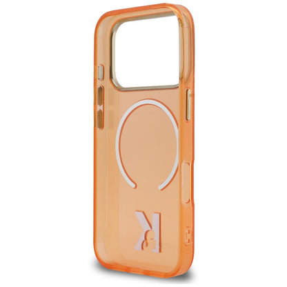 Pouzdro MagSafe pro Apple iPhone 18 Pro Max / 17 Pro Max, Karl Lagerfeld, IML Karl Head Logo, oranžové