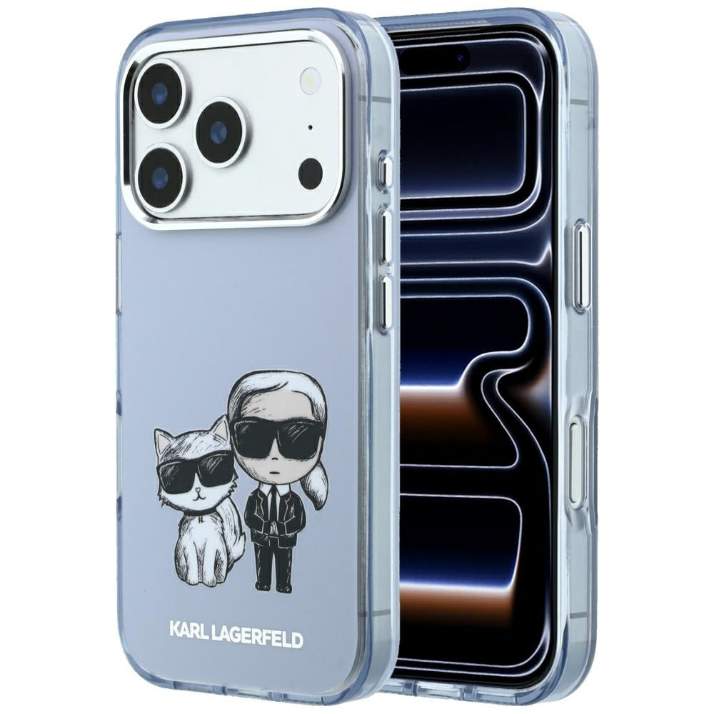 MagSafe pouzdro pro Apple iPhone 18 Pro Max / 17 Pro Max, Karl Lagerfeld, IML KC Bodies Sketch Print, Modrá