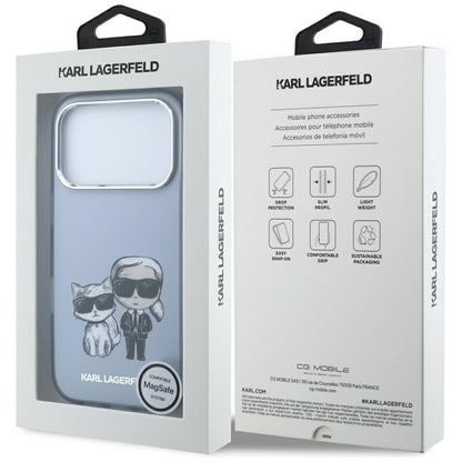 MagSafe pouzdro pro Apple iPhone 18 Pro Max / 17 Pro Max, Karl Lagerfeld, IML KC Bodies Sketch Print, Modrá