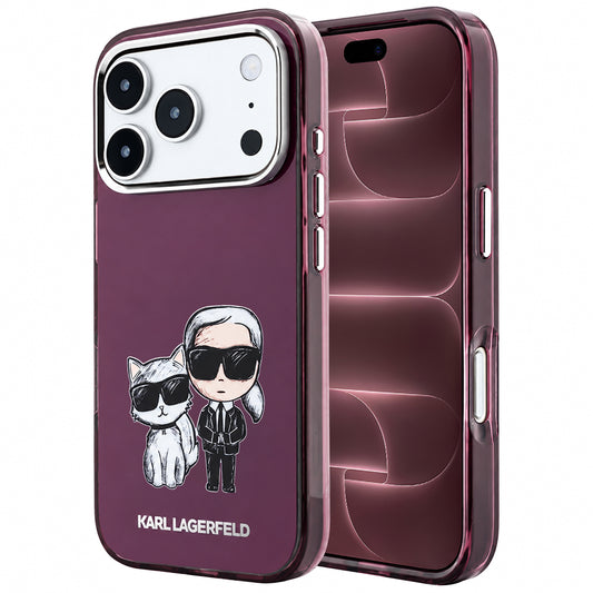 MagSafe pouzdro pro Apple iPhone 18 Pro Max / 17 Pro Max, Karl Lagerfeld, IML KC Bodies Sketch Print, Vínová