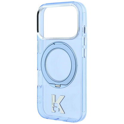 MagSafe pouzdro pro Apple iPhone 18 Pro Max / 17 Pro Max, Karl Lagerfeld, IML Ring Stand Kameo Metal, Modré