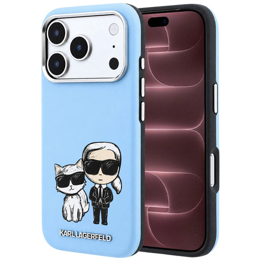 MagSafe pouzdro pro Apple iPhone 18 Pro Max / 17 Pro Max, Karl Lagerfeld, KC Bodies Sketch, Bleu