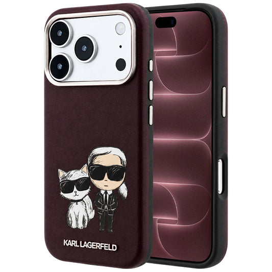MagSafe pouzdro pro Apple iPhone 18 Pro Max / 17 Pro Max, Karl Lagerfeld, KC Bodies Sketch, Bordó