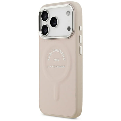 MagSafe pouzdro pro Apple iPhone 18 Pro Max / 17 Pro Max, Karl Lagerfeld, Ring Karl RSG Logo, Růžová